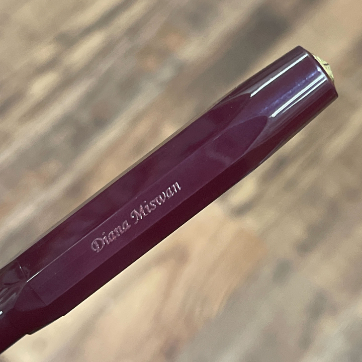 Kaweco Classic Sport Gel Roller Pen - Bordeaux — engraving example