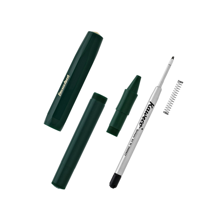 Kaweco Classic Sport Gel Roller Pen - Green — writing at an angle