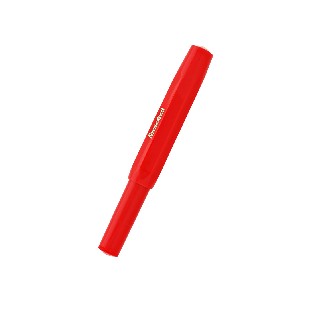 Kaweco Classic Sport Gel Roller Pen in Red — Kaweco rollerball pen — fluid gel ink writing instrument, at Cityluxe Singapore