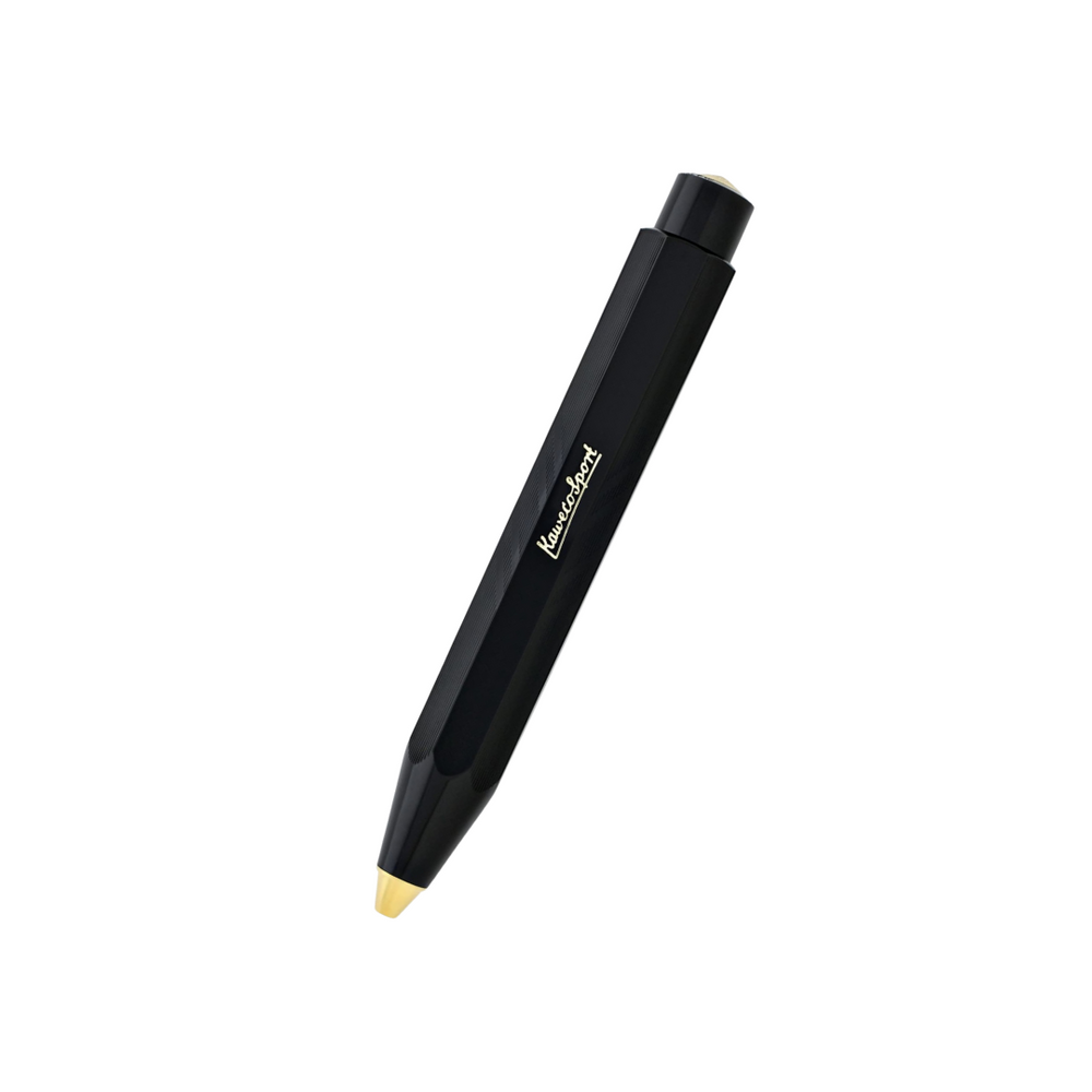 Kaweco Classic Sport Guilloche Ballpoint Pen in Black — Kaweco ballpoint pen — reliable smooth-writing everyday pen, at Cityluxe Singapore