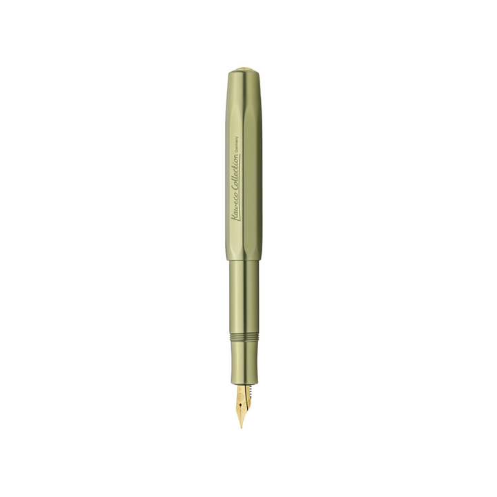 Kaweco Collection Fountain Pen - Olivine — uncapped with cap posted