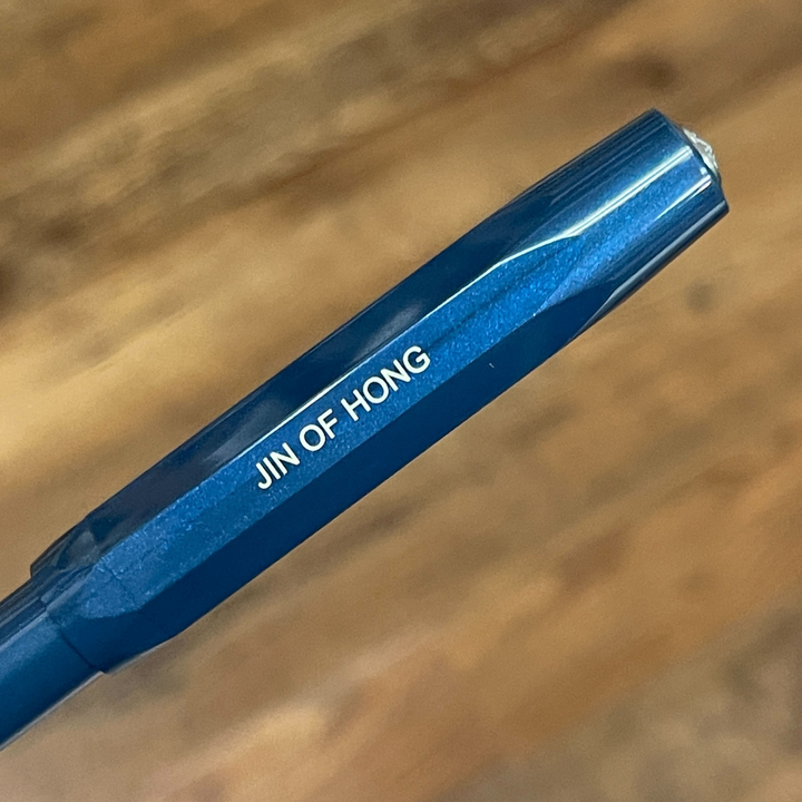 Kaweco Collection Fountain Pen - Toyama Teal — writing at an angle