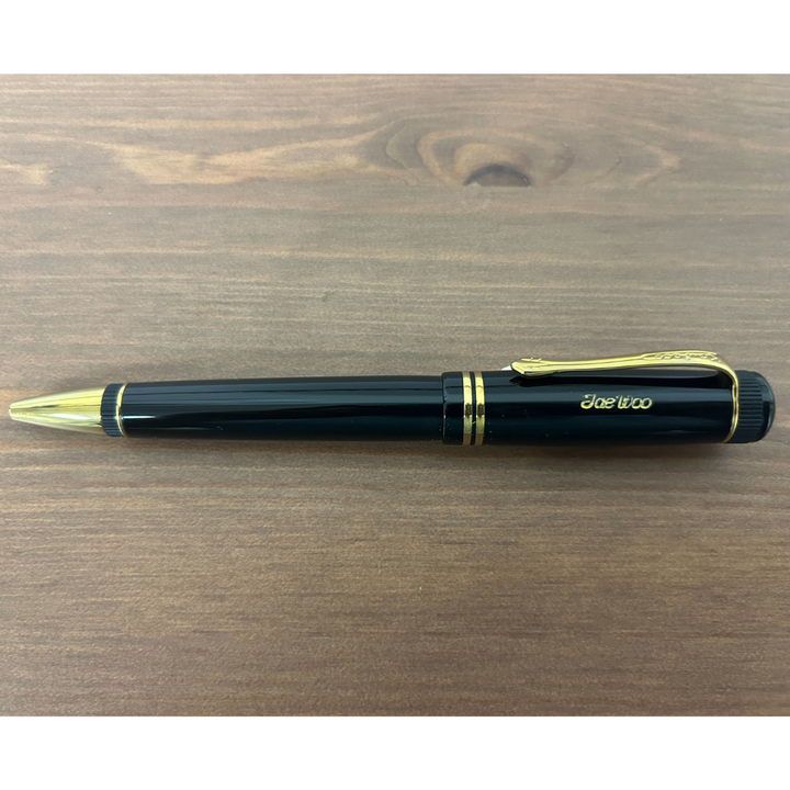 Kaweco DIA2 Ballpoint Pen - Black with Gold Trim — barrel detail