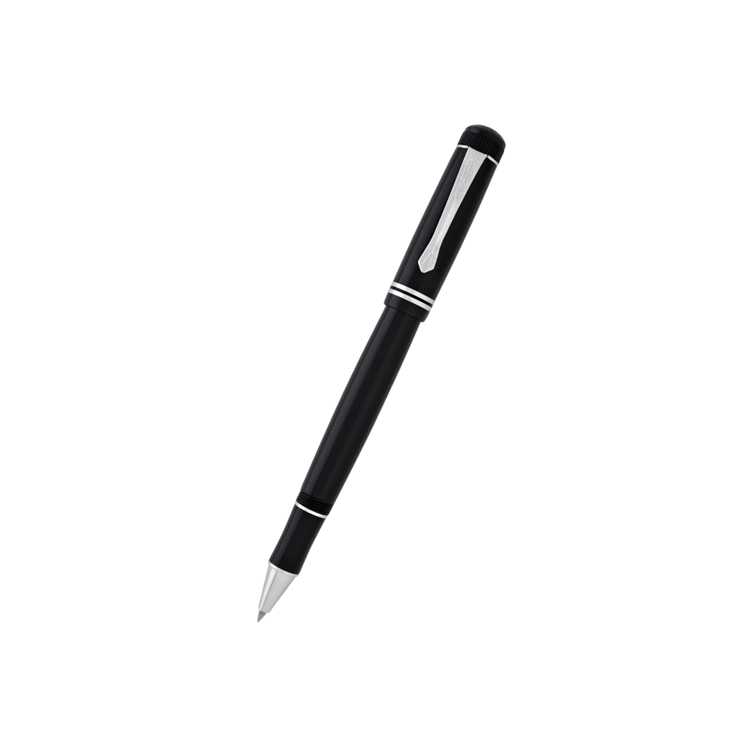 Kaweco DIA2 Rollerball Pen - Black with Chrome Trim — capped