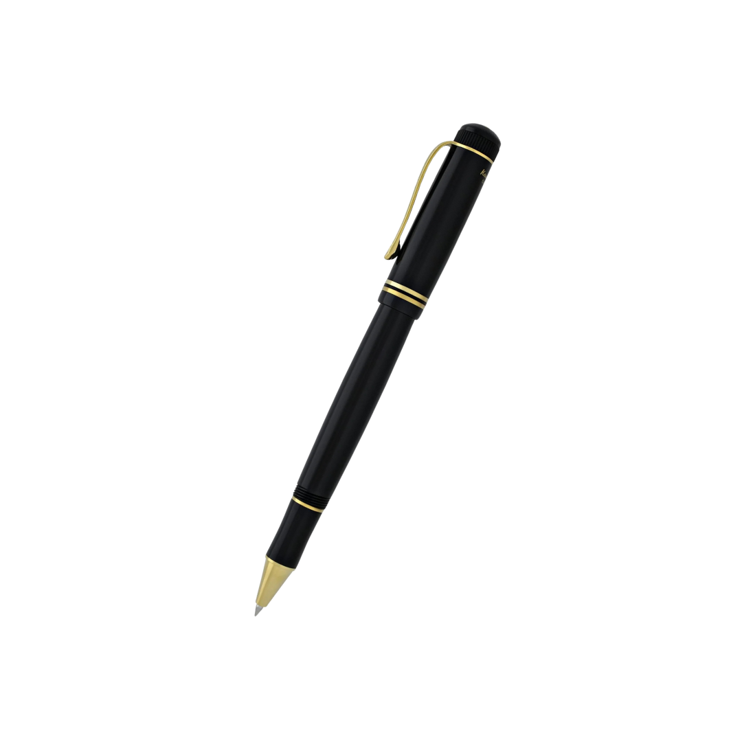 Kaweco DIA2 Rollerball Pen - Black with Gold Trim — tip detail