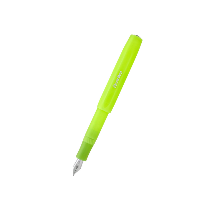 Kaweco Frosted Sport Fountain Pen - Fine Lime — capped