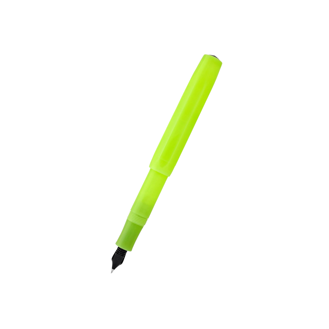 Kaweco Frosted Sport Fountain Pen - Fine Lime — with packaging