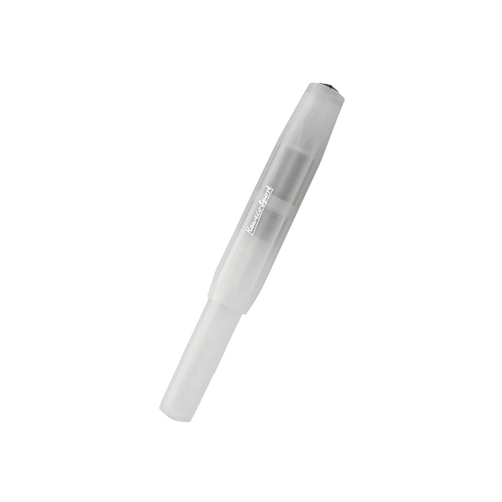 Kaweco Frosted Sport Fountain Pen - Natural Coconut — writing at an angle