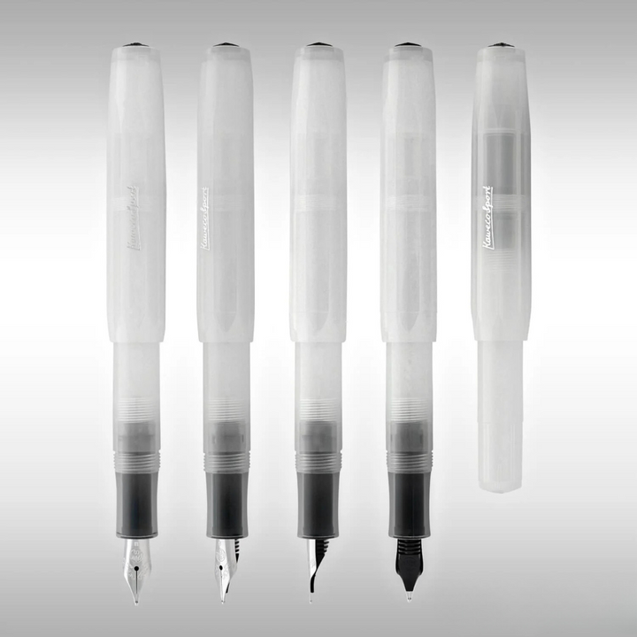 Kaweco Frosted Sport Fountain Pen - Natural Coconut — flat lay