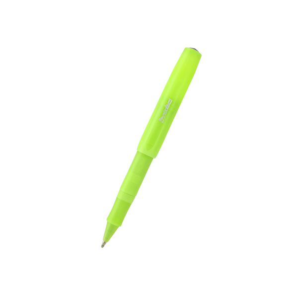 Kaweco Frosted Sport Gel Rollerball Pen - Fine Lime — capped