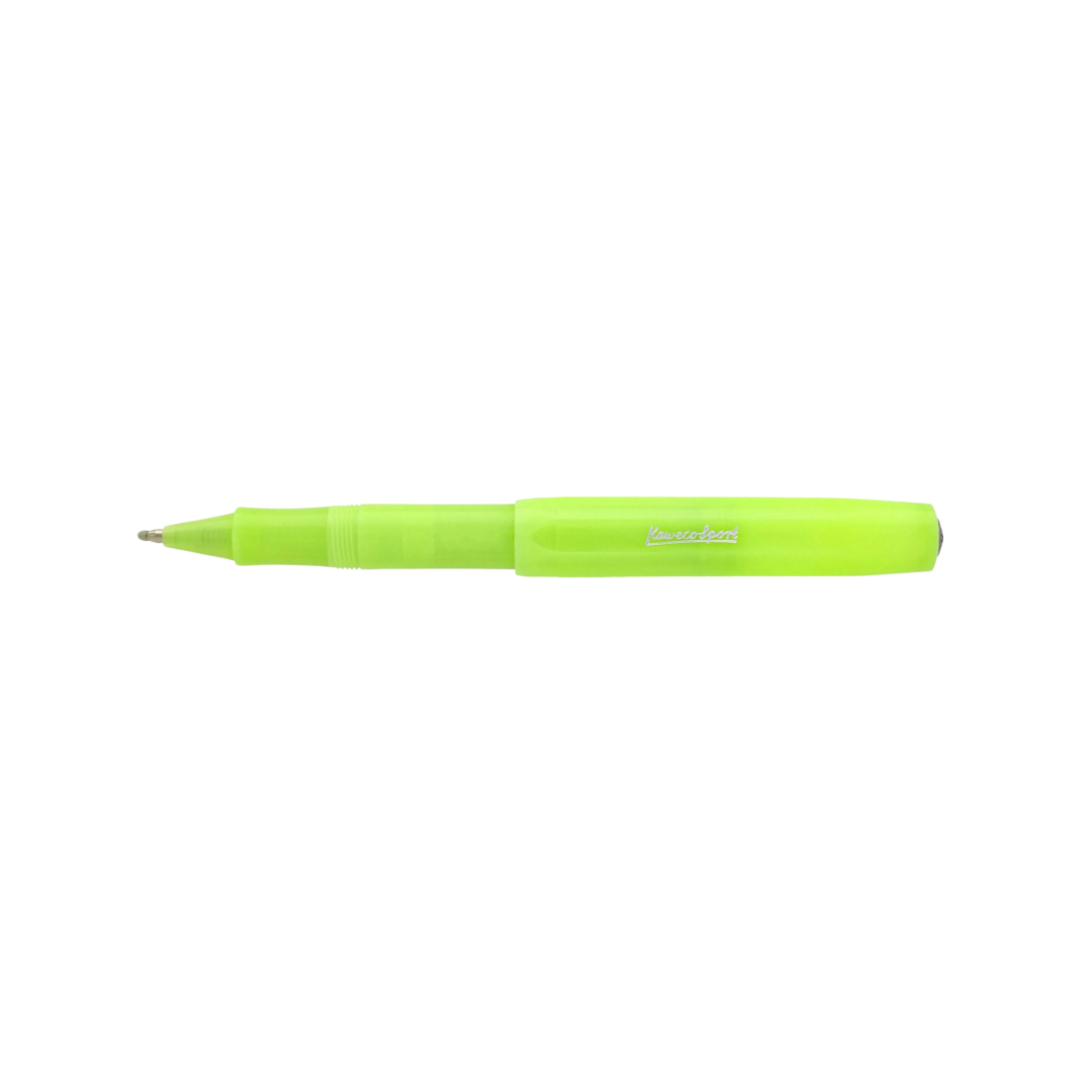 Kaweco Frosted Sport Gel Rollerball Pen - Fine Lime — barrel detail