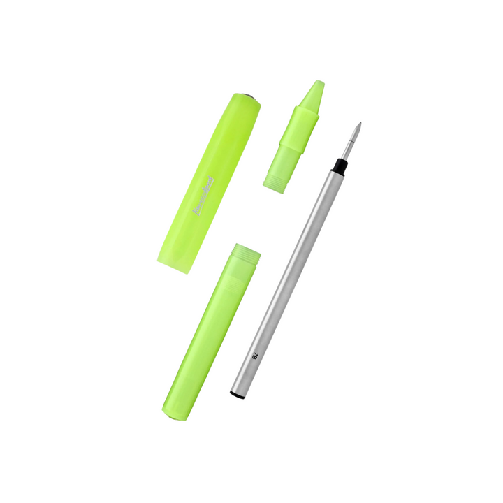 Kaweco Frosted Sport Gel Rollerball Pen - Fine Lime — with packaging