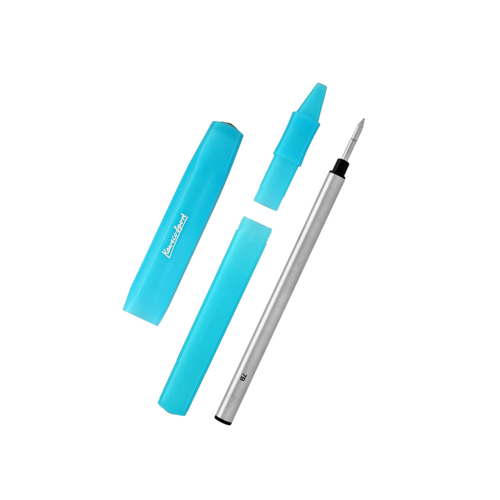 Kaweco Frosted Sport Gel Rollerball Pen - Light Blueberry — with packaging