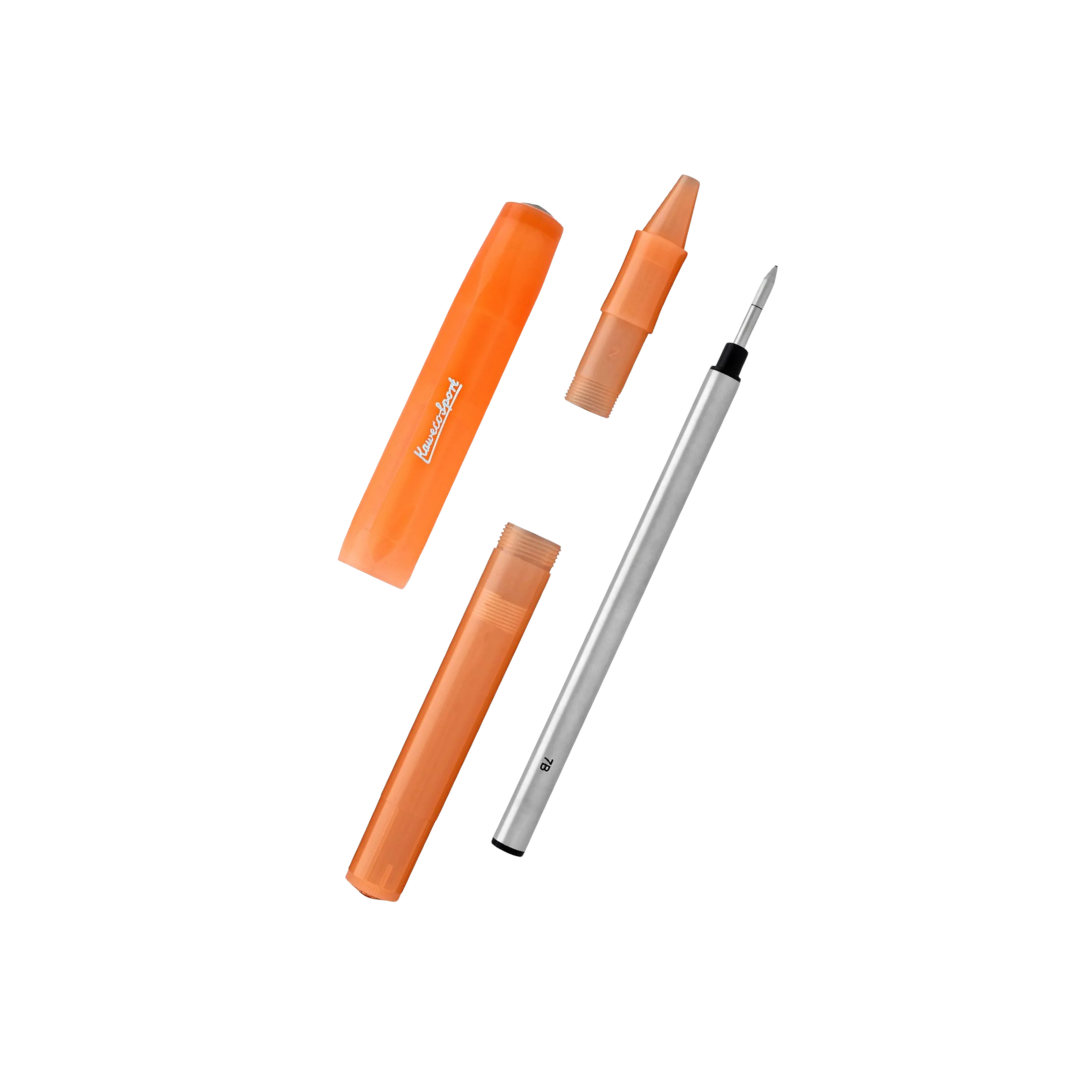 Kaweco Frosted Sport Gel Rollerball Pen - Soft Mandarin — with packaging