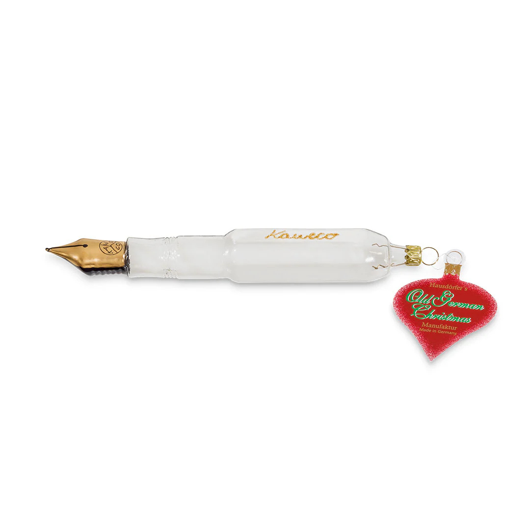 Kaweco Glass Pen Clear Christmas Decoration — front view