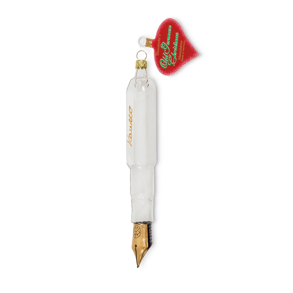 Kaweco Glass Pen Clear Christmas Decoration — side view