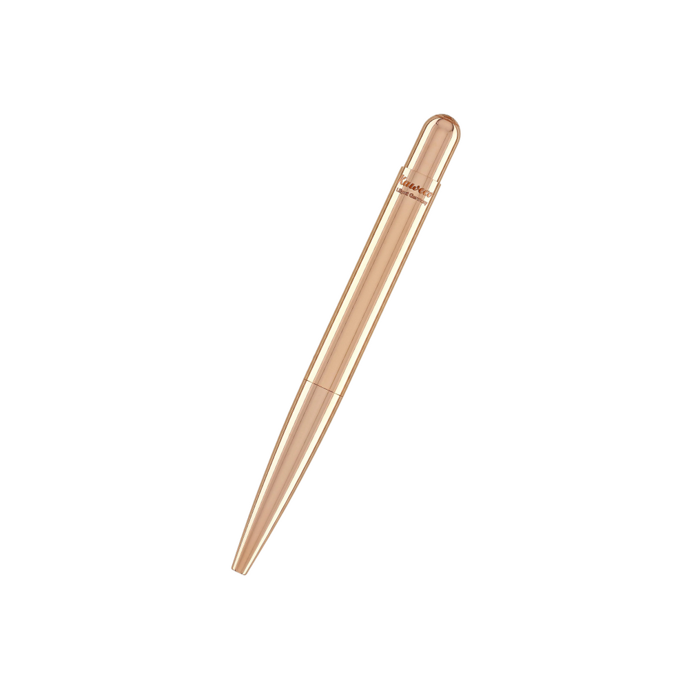 Kaweco Liliput Ballpoint Pen - Copper — uncapped with cap posted