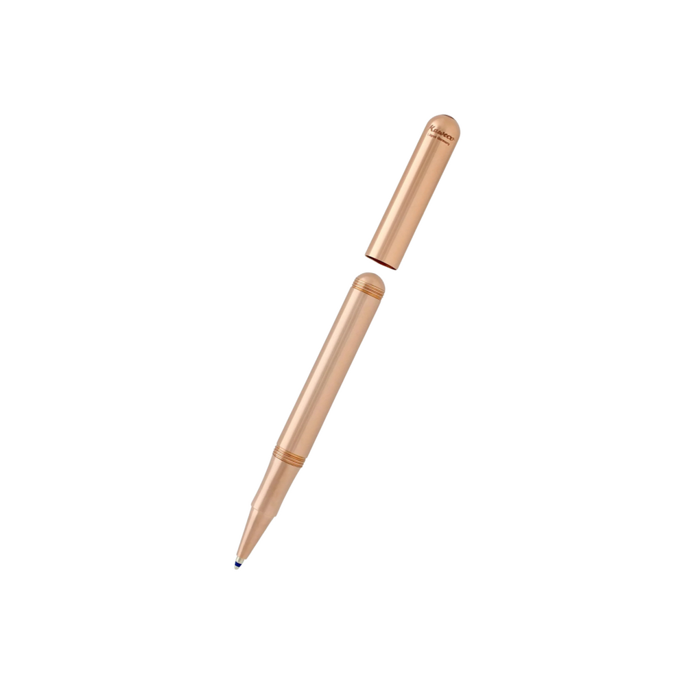 Kaweco Liliput Ballpoint Pen - Copper with Cap — uncapped with cap posted