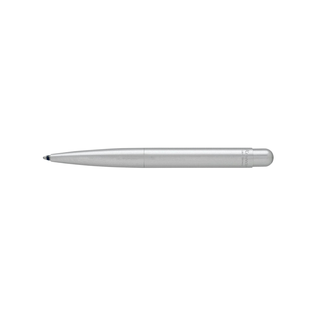 Kaweco Liliput Ballpoint Pen - Silver — writing at an angle