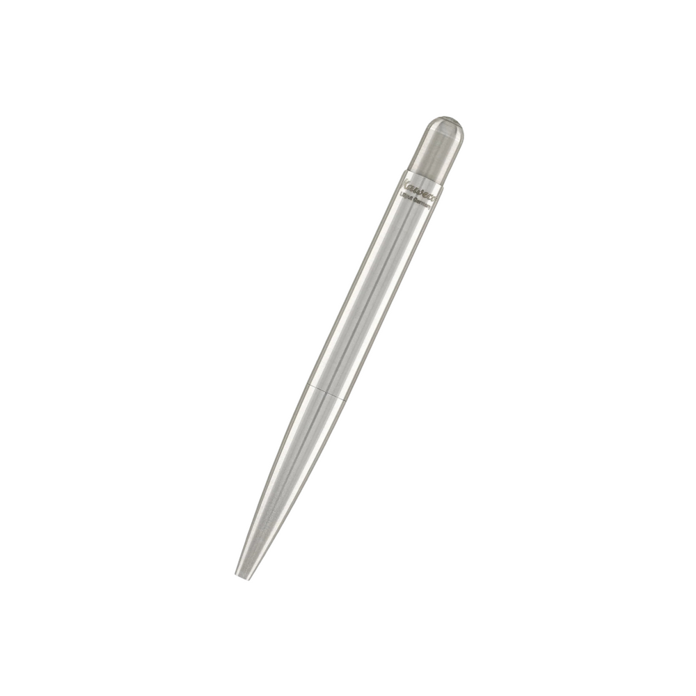 Kaweco Liliput Ballpoint Pen - Stainless Steel — uncapped with cap posted