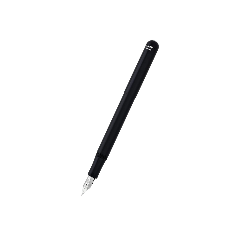 Kaweco Liliput Fountain Pen - Black — uncapped with cap posted