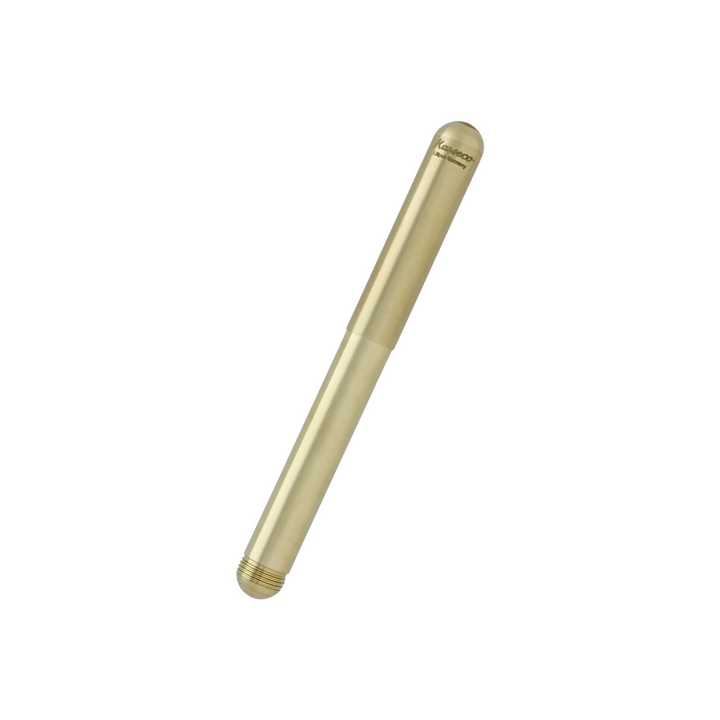 Kaweco Liliput Fountain Pen - Brass — writing at an angle