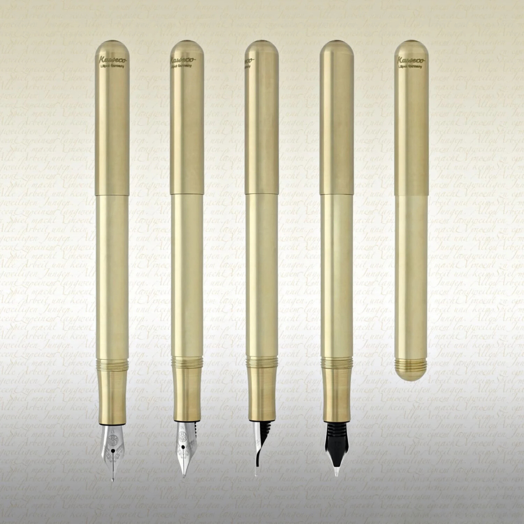 Kaweco Liliput Fountain Pen - Brass — flat lay