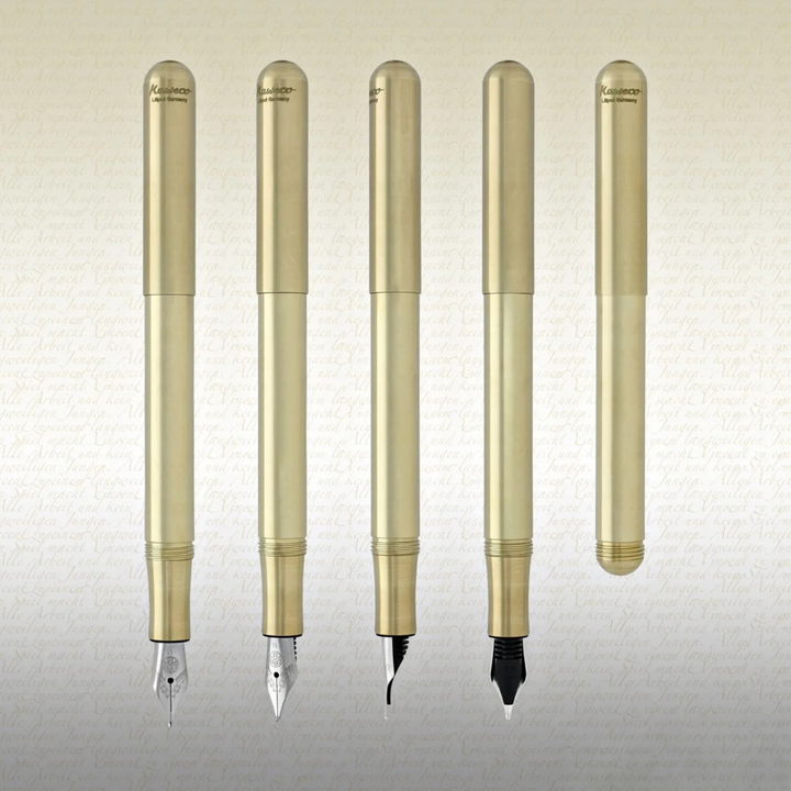 Kaweco Liliput Fountain Pen - Brass — flat lay