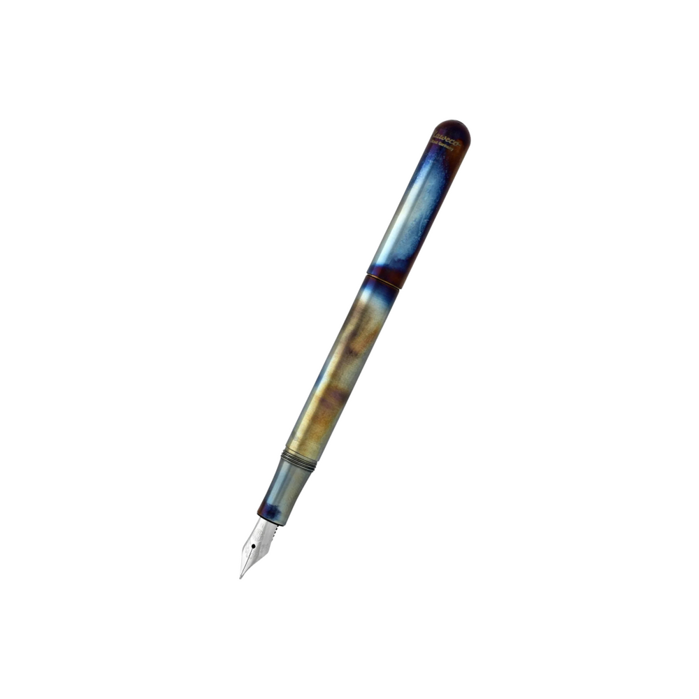 Kaweco Liliput Fountain Pen - Fireblue — uncapped with cap posted