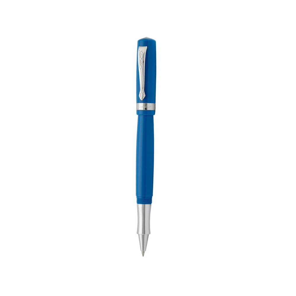 Kaweco STUDENT Rollerball Pen - Vintage Blue — uncapped with cap posted