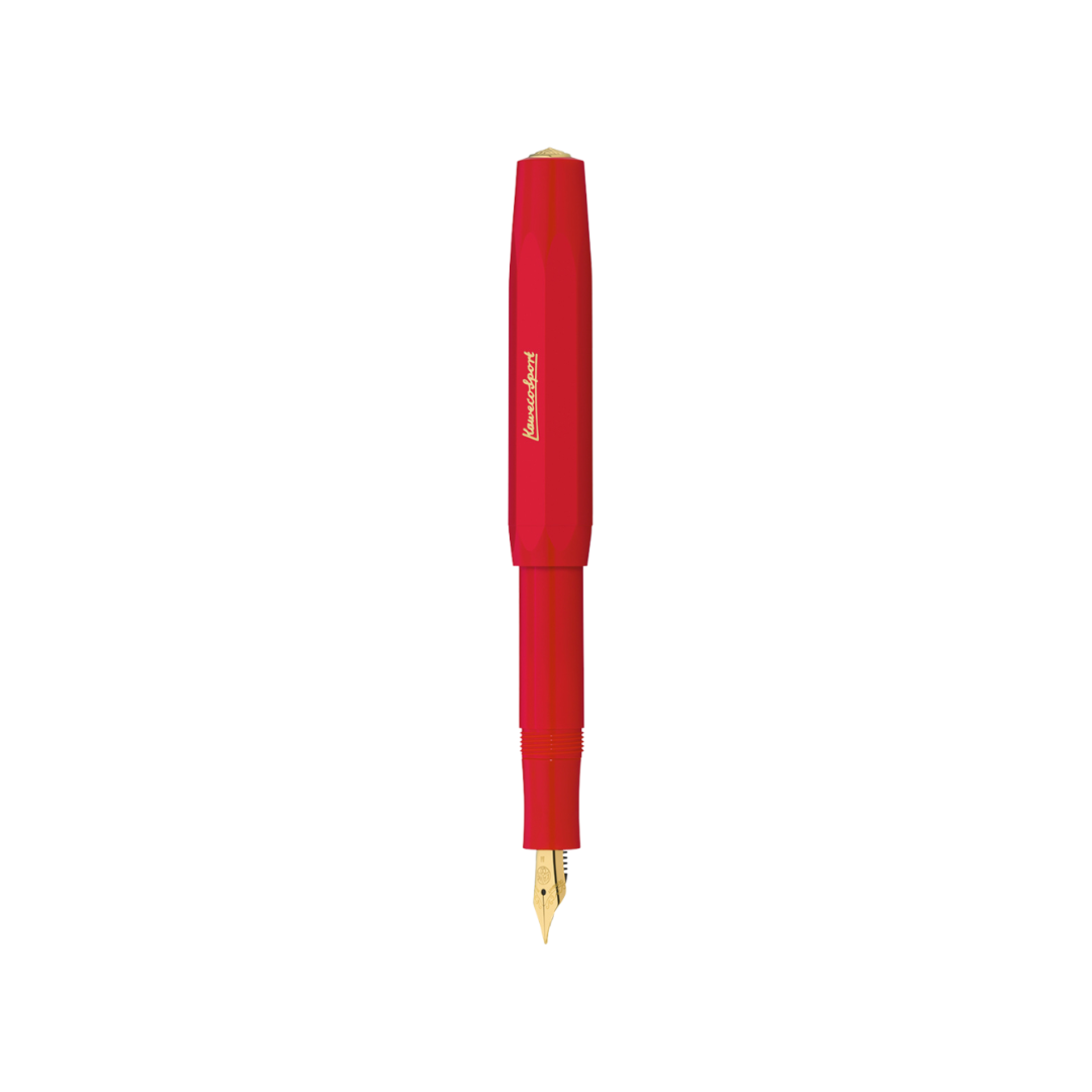 Kaweco Classic Sport Fountain Pen - Red — flat lay