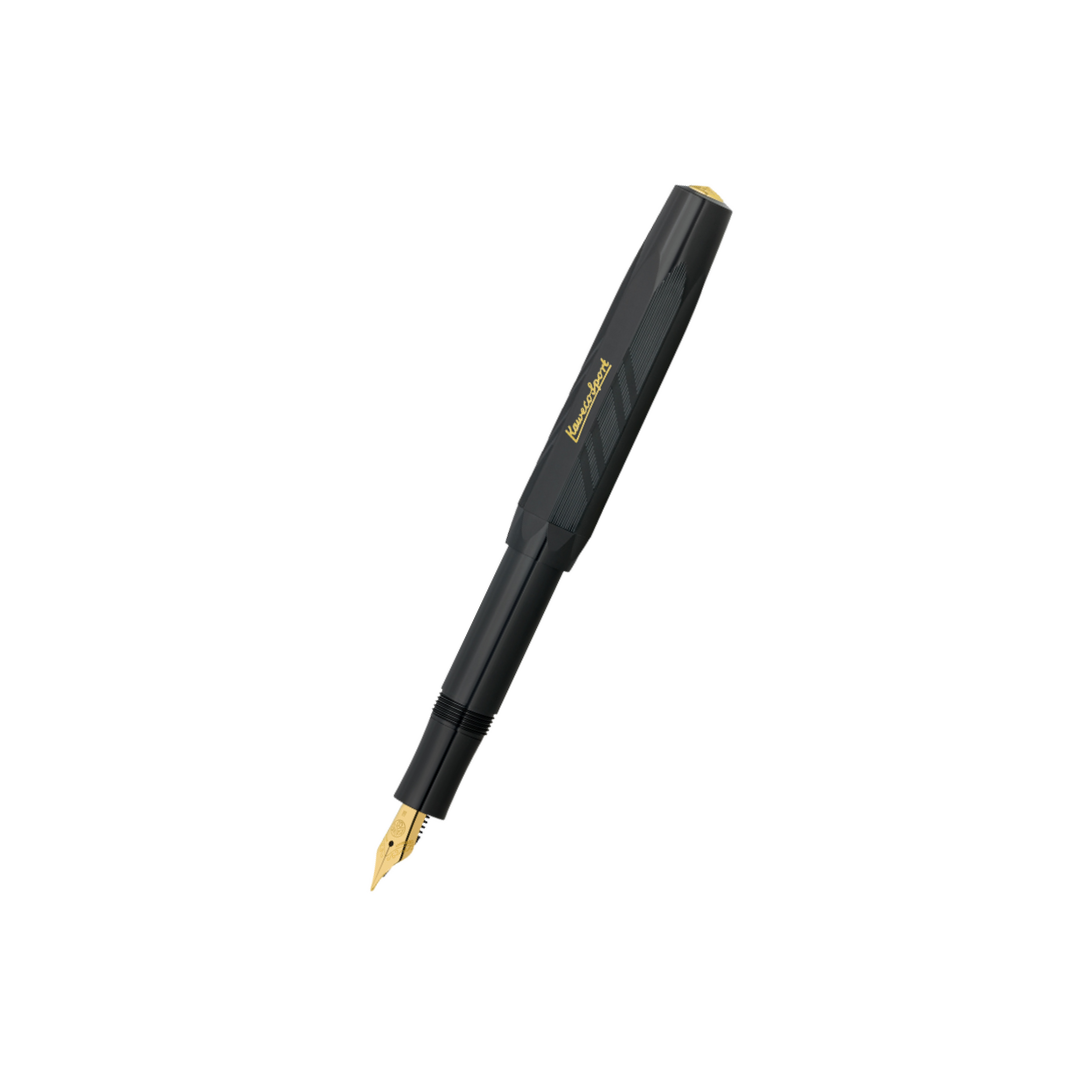 Kaweco Classic Sport Guilloche 1935 Fountain Pen - Black — capped