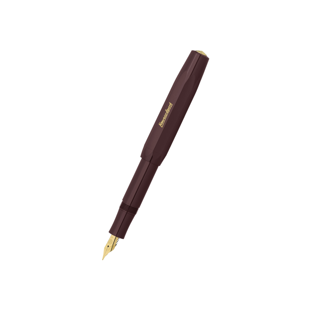 Kaweco Classic Sport Fountain Pen in Bordeaux — Kaweco fountain pen — precision nib writing instrument, at Cityluxe Singapore stationery store