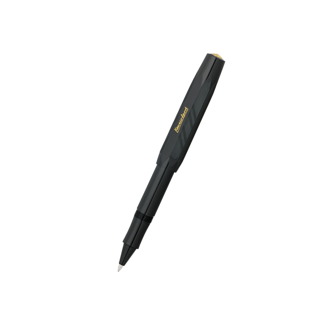 Kaweco Classic Sport Guilloche Gel Roller - Black — capped
