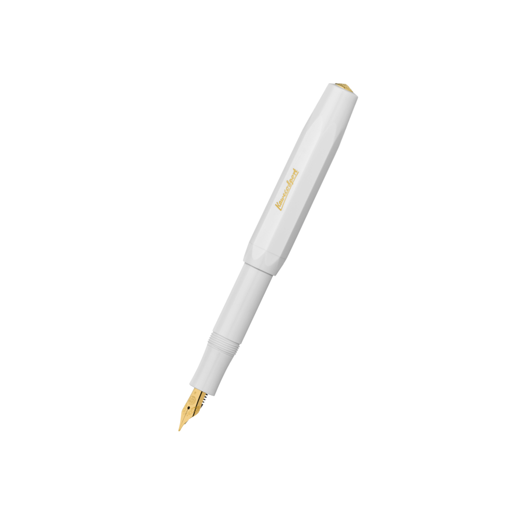 Kaweco Classic Sport Fountain Pen in White — Kaweco fountain pen — precision nib writing instrument, at Cityluxe Singapore stationery store