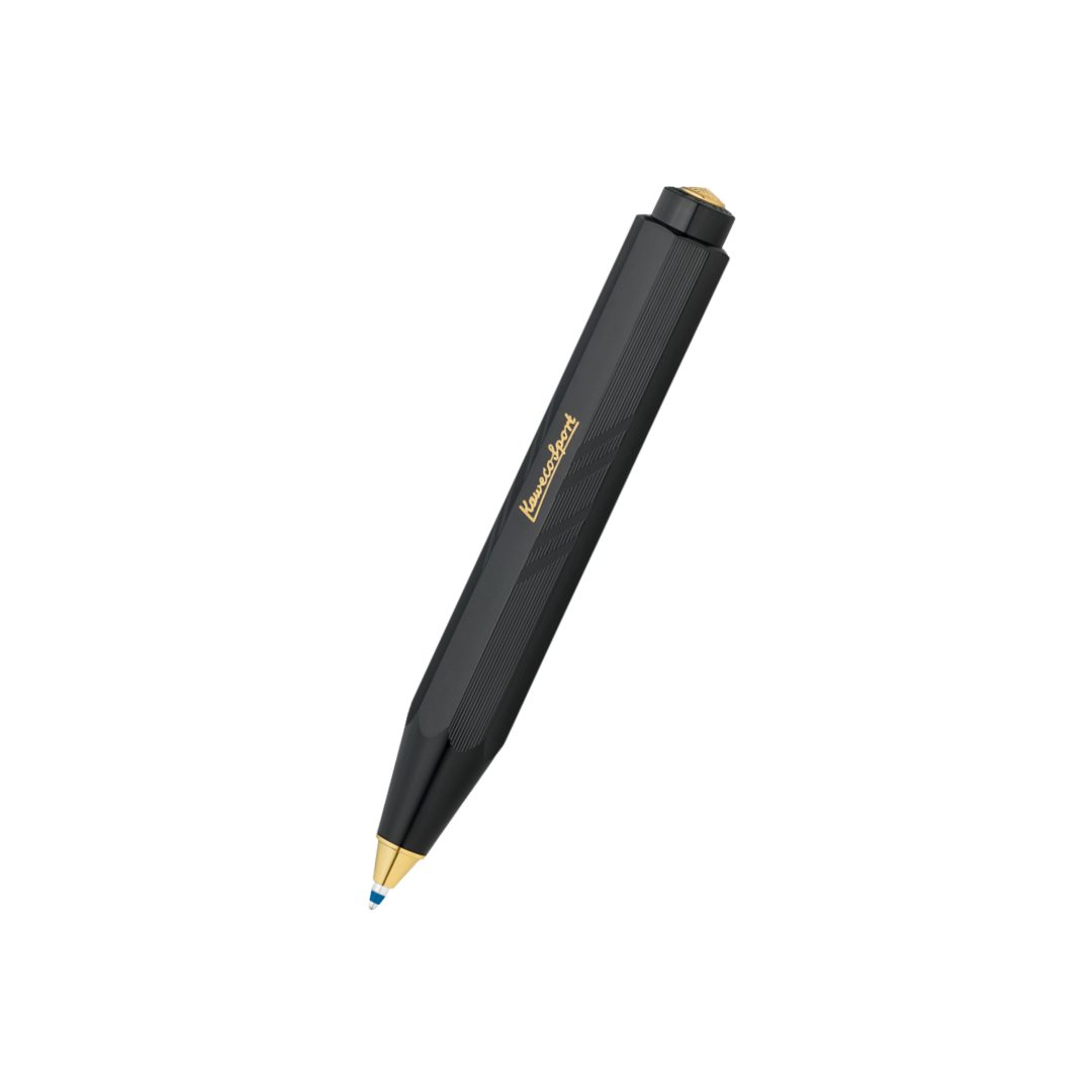 Kaweco Classic Sport Guilloche Ballpoint Pen in Black — Kaweco ballpoint pen — reliable smooth-writing everyday pen, at Cityluxe Singapore