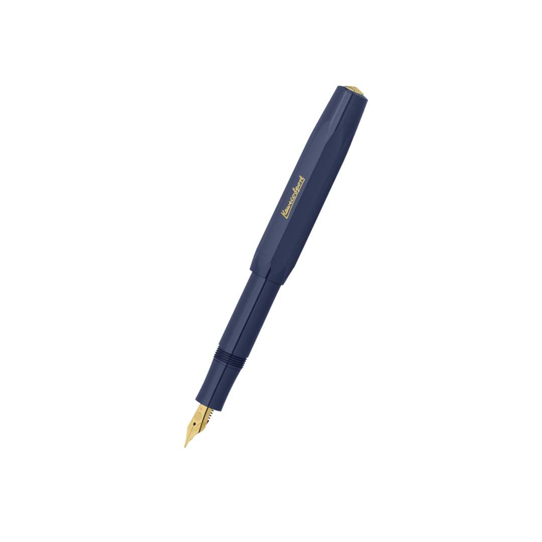 Kaweco Classic Sport Fountain Pen in Navy — Kaweco fountain pen — precision nib writing instrument, at Cityluxe Singapore stationery store