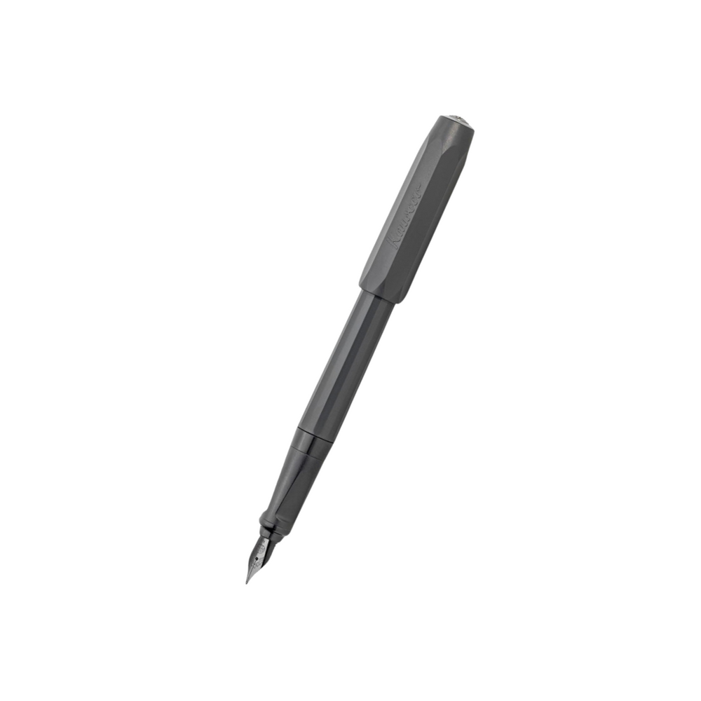 Kaweco Perkeo Fountain Pen - All Black — uncapped with cap posted