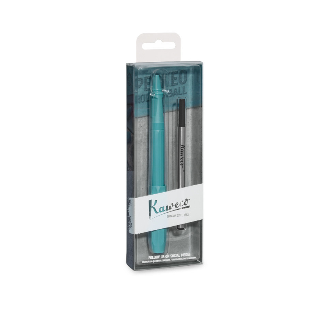 Kaweco Perkeo Rollerball Pen Pack - All BREEZY TEAL — capped