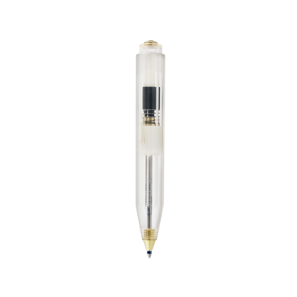 Kaweco Classic Sport Ballpoint Pen - Transparent — uncapped with cap posted