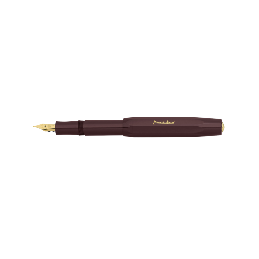 Kaweco Classic Sport Fountain Pen in Bordeaux — Kaweco fountain pen — precision nib writing instrument, at Cityluxe Singapore stationery store