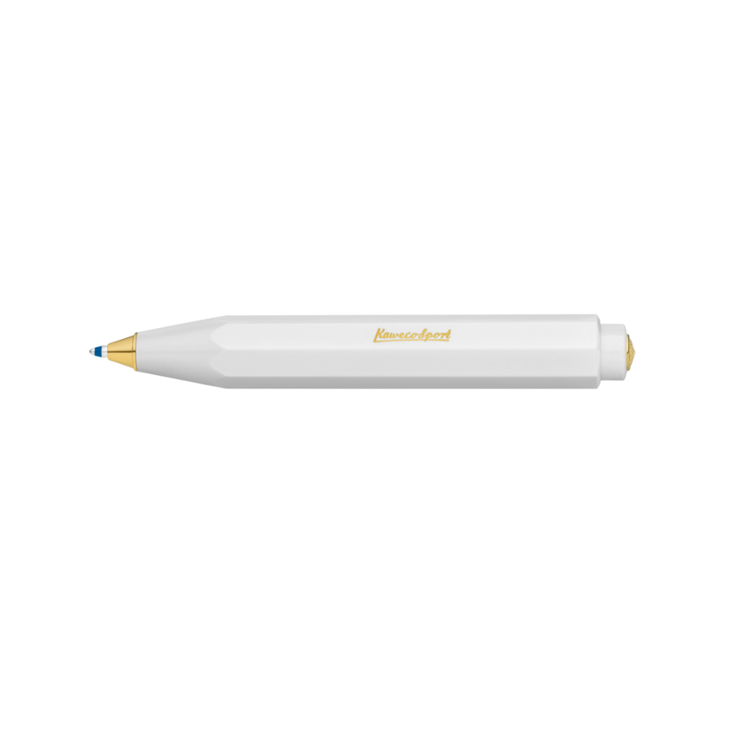 Kaweco Classic Sport Ballpoint Pen in White — Kaweco ballpoint pen — reliable smooth-writing everyday pen, at Cityluxe Singapore