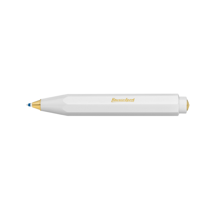 Kaweco Classic Sport Ballpoint Pen in White — Kaweco ballpoint pen — reliable smooth-writing everyday pen, at Cityluxe Singapore
