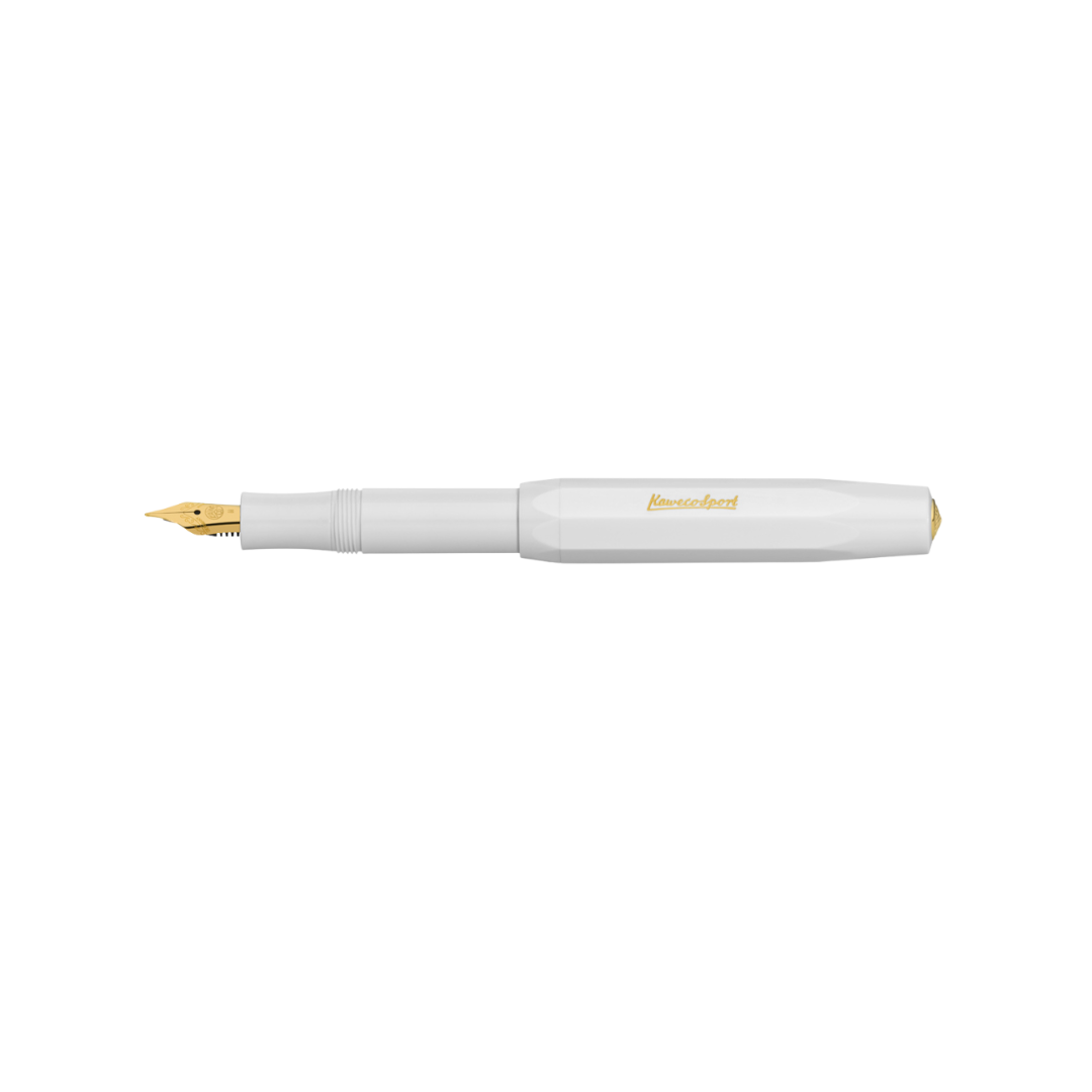 Kaweco Classic Sport Fountain Pen in White — Kaweco fountain pen — precision nib writing instrument, at Cityluxe Singapore stationery store