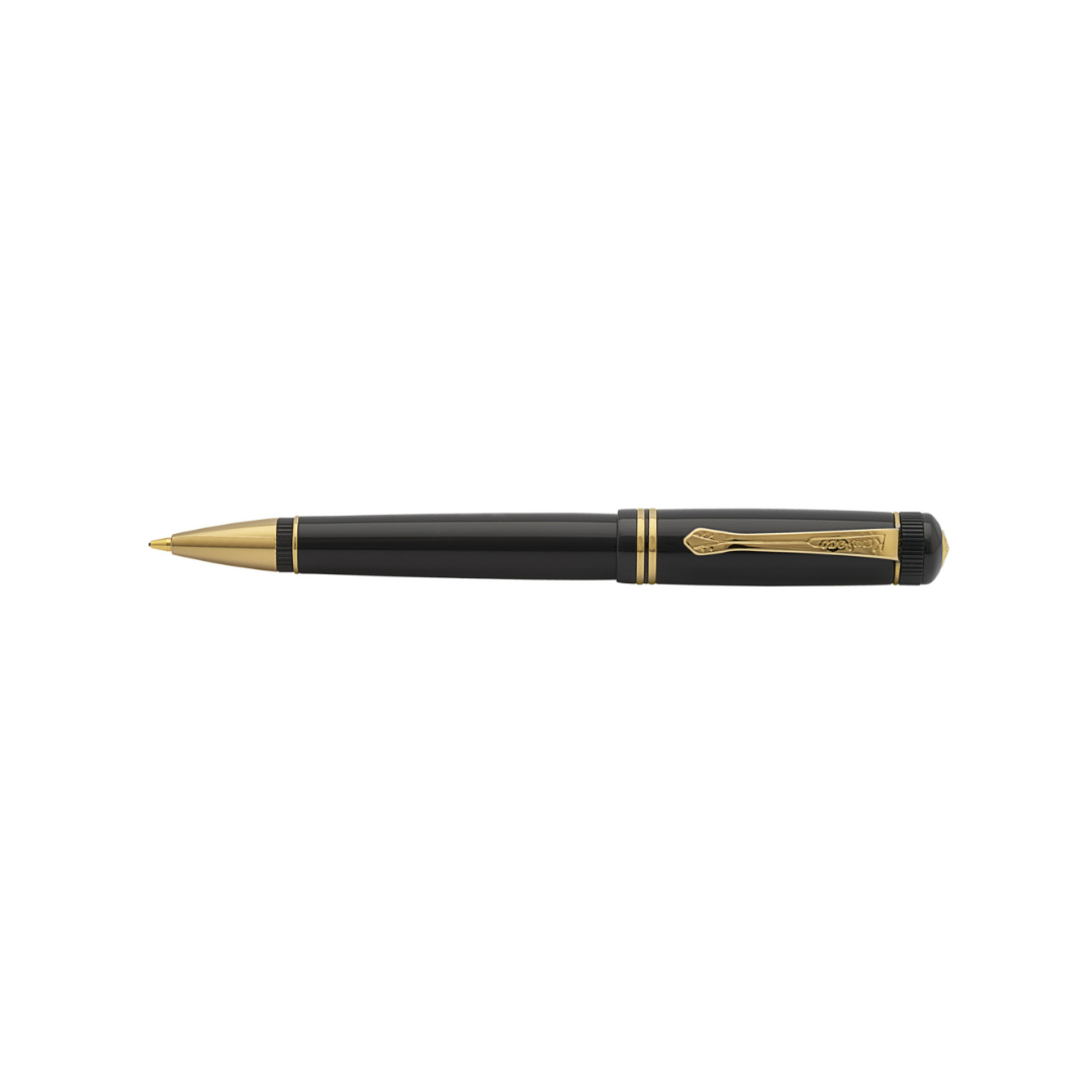 Kaweco DIA2 Ballpoint Pen - Black with Gold Trim — tip detail