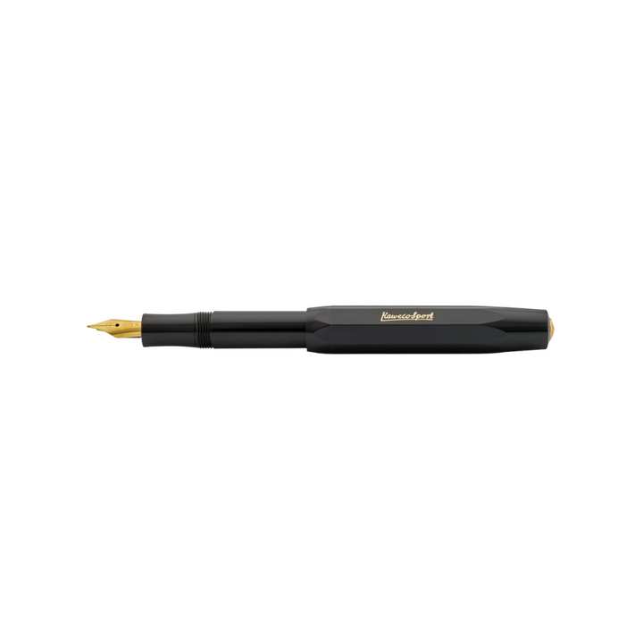Kaweco Classic Sport Fountain Pen in Black — Kaweco fountain pen — precision nib writing instrument, at Cityluxe Singapore stationery store