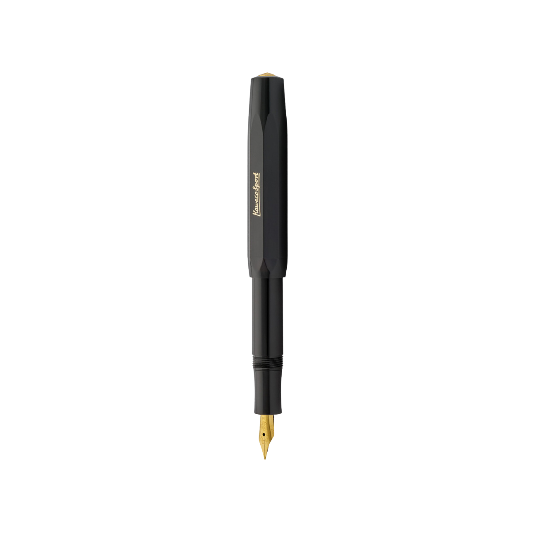 Kaweco Classic Sport Fountain Pen in Black — Kaweco fountain pen — precision nib writing instrument, at Cityluxe Singapore stationery store
