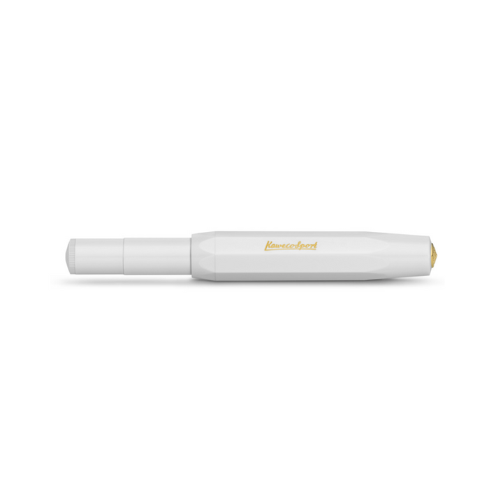 Kaweco Classic Sport Gel Roller Pen - White — flat lay