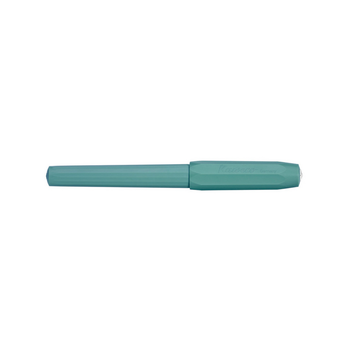Kaweco Perkeo Rollerball Pen Pack - All BREEZY TEAL — writing at an angle