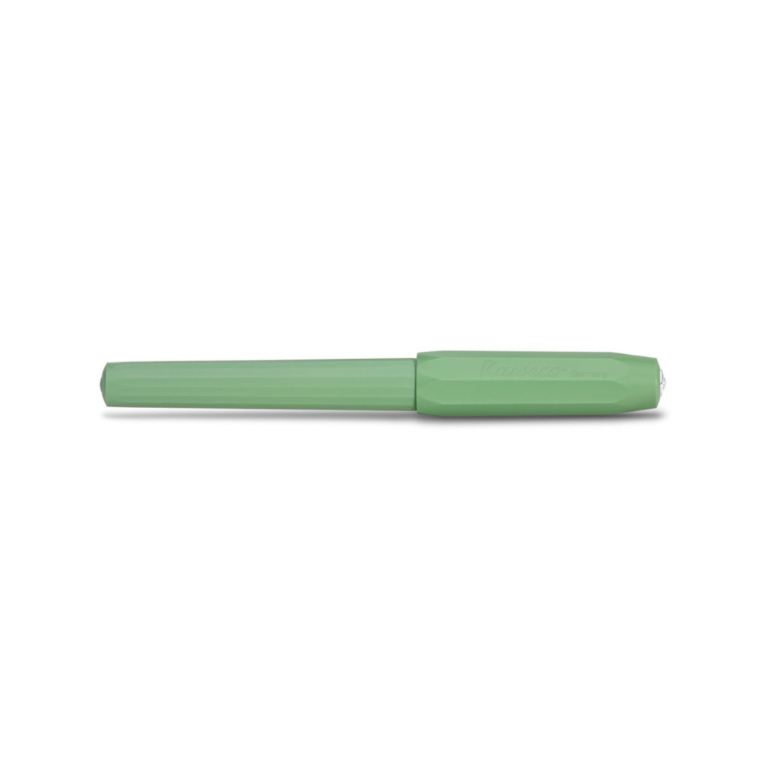 Kaweco Perkeo Rollerball Pen Pack - Jungle Green — writing at an angle